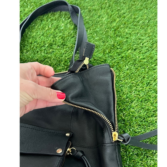 Kooba Everetti Black Leather Fringed Tote Satchel Bag - Perfect Condition - Picture 7 of 17